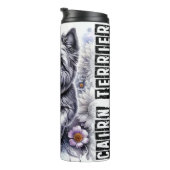 Bouteilles Isothermes Cairn Terrier's Grayscale Garden Joy (Tourné sur la droite)