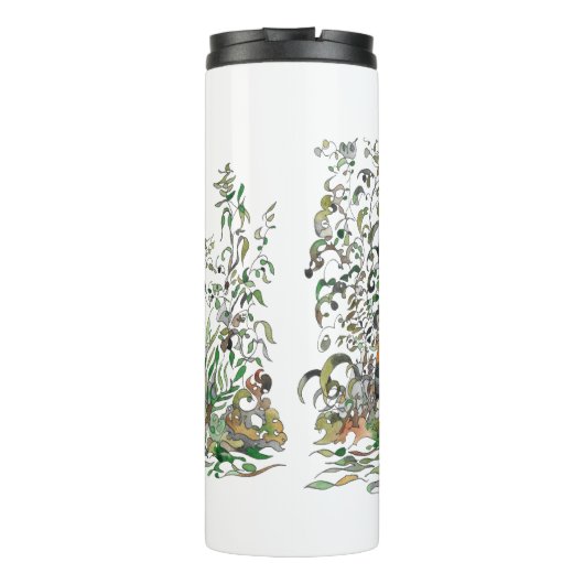 Bouteilles Isothermes Calico Cat Dans Le Jardin (Dos)