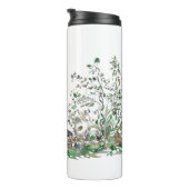 Bouteilles Isothermes Calico Cat Dans Le Jardin (Tourné sur la droite)