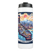 Bouteilles Isothermes California Map Vector Art (Devant)