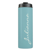 Calligraphie moderne minimaliste Nom bleu sarcelle
