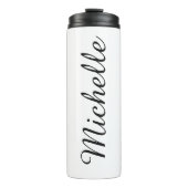 Bouteilles Isothermes Calligraphie Nom Creative Trendy White (Devant)