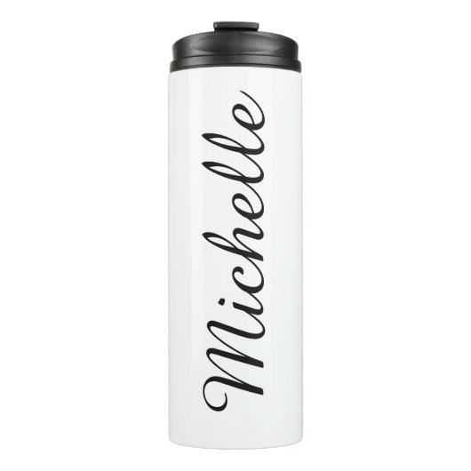Bouteilles Isothermes Calligraphie Nom Creative Trendy White (Devant)