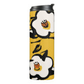 Bouteilles Isothermes Camélia jaune, floral démodé douteux. (Tourné sur la gauche)