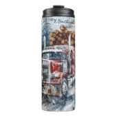 Bouteilles Isothermes Camion à rondins de neige - Haul d'hiver (Devant)