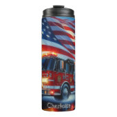 Bouteilles Isothermes Camion d'incendie avec drapeau américain (Devant)