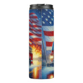 Bouteilles Isothermes Camion d'incendie avec drapeau américain (Dos)