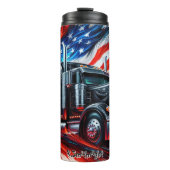 Bouteilles Isothermes Camion émergeant du drapeau américain (Devant)