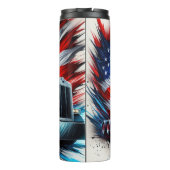 Bouteilles Isothermes Camion émergeant du drapeau américain (Dos)