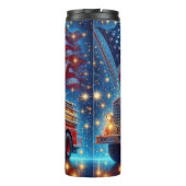 Bouteilles Isothermes Camion-feu patriotique avec drapeau américain (Dos)