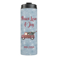 Camion Jouet Rouge vintage avec arbre de Noël