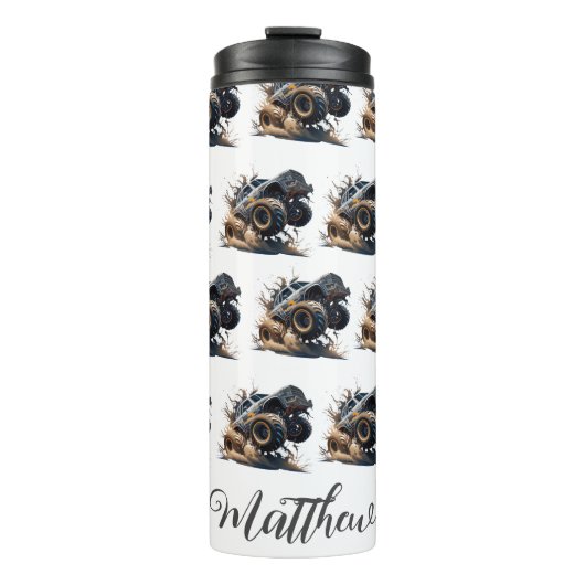 Bouteilles Isothermes Camion Monster de course Black White (Devant)