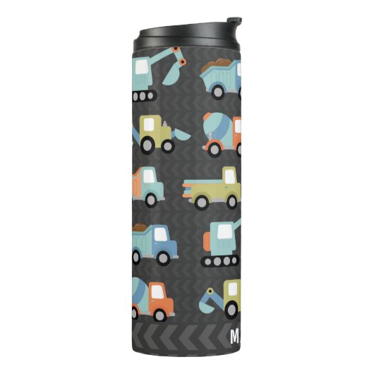 Bouteilles Isothermes Camions de construction mignons Personnalisés (Tourné sur la gauche)