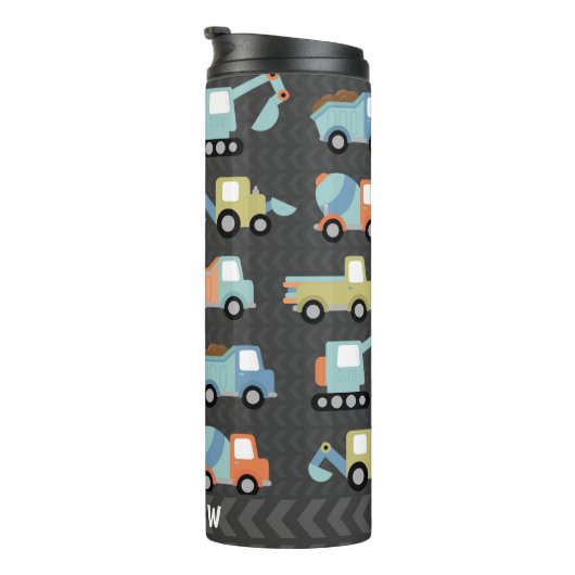Bouteilles Isothermes Camions de construction mignons Personnalisés (Tourné sur la droite)