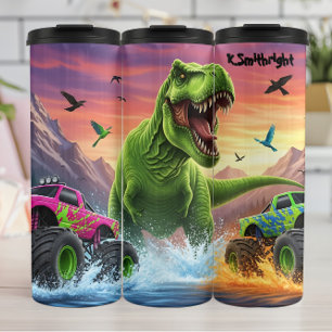 Bouteilles Isothermes Camions monstres T-Rex éclaboussure d'eau