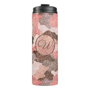 Bouteilles Isothermes Camouflage de la Parties scintillant Rose Gold Cam