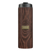 Bouteilles Isothermes Camping Monogramme de céréales de bois rustique (Devant)