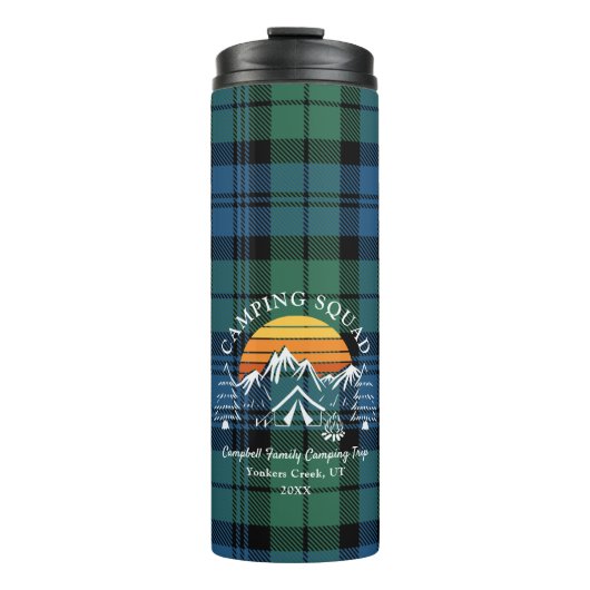 Bouteilles Isothermes Camping Tartan Retro Famille Campad Campbell (Devant)