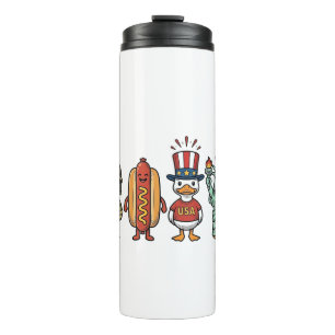 Bouteilles Isothermes Canard patriotique et chemise vectorielle vintage