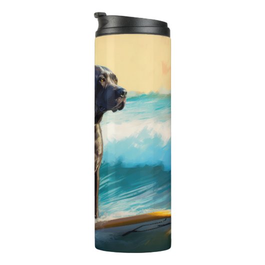 Bouteilles Isothermes Cane Corso Beach Surf Peinture (Tourné sur la droite)