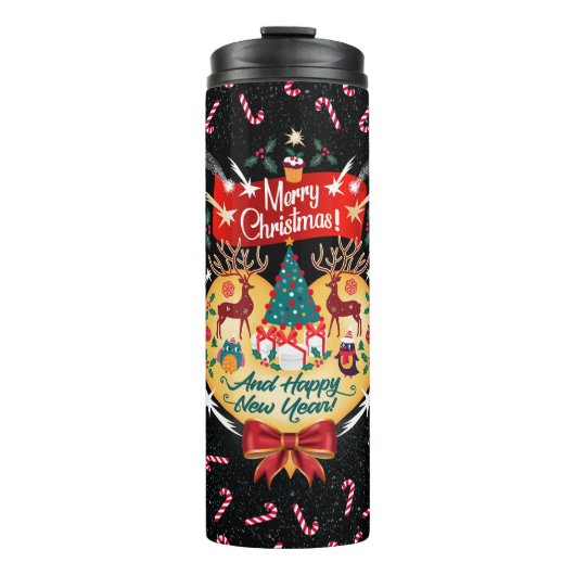 Bouteilles Isothermes Canettes de Noël (Devant)