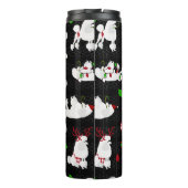 Bouteilles Isothermes Caniche de Noël blanc Noir (Dos)
