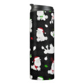 Bouteilles Isothermes Caniche de Noël blanc Noir (Tourné sur la droite)