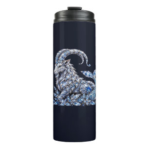 Bouteilles Isothermes Capricorne Cristal Argenté Zodiaque Luxe