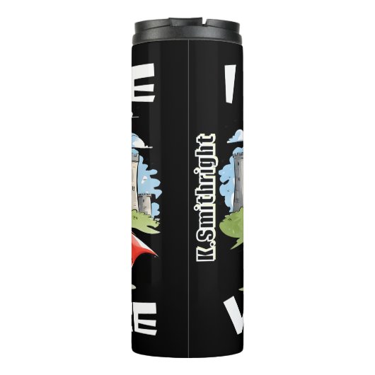 Bouteilles Isothermes Capybara avec épée et château (Dos)