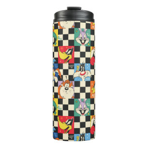 Bouteilles Isothermes Caractères LOONEY TUNES™ sur Checker noir et blanc