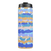 Bouteilles Isothermes Caramel orange Turquoise Abstrait en gras (Devant)