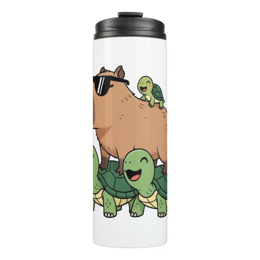 Bouteilles Isothermes Caravane de tortue Capybara, Funny Capybara (Devant)