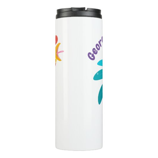 Bouteilles Isothermes Caricature amusante du coq à rames (Dos)