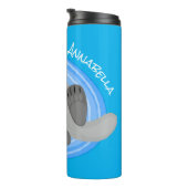 Bouteilles Isothermes Caricature bleu loutre de mer joyeux (Tourné sur la droite)