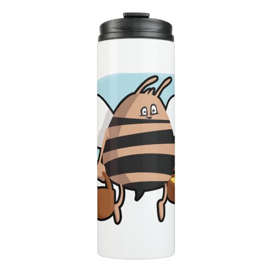 Bouteilles Isothermes Caricature d'abeille (Devant)