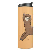 Bouteilles Isothermes Caricature d'alpaga brun joli (Tourné sur la gauche)