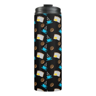 Bouteilles Isothermes Caricature de café et de beignets