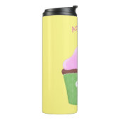 Bouteilles Isothermes Caricature de cupcake joyeux (Tourné sur la gauche)