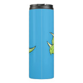 Bouteilles Isothermes Caricature de dinosaure de triceratops vert mignon (Dos)