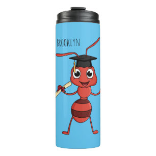 Bouteilles Isothermes Caricature de fourmi rouge joyeux