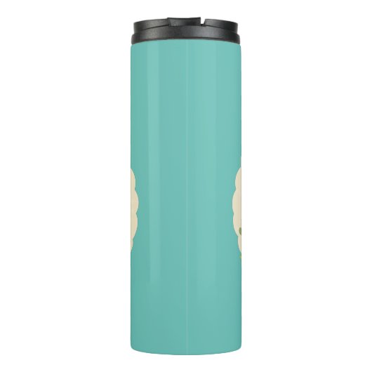 Bouteilles Isothermes Caricature de légume de chou-fleur joyeux (Dos)