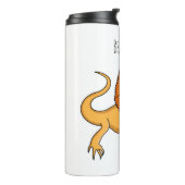 Bouteilles Isothermes Caricature de lézard à col frisé orange (Tourné sur la gauche)