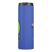 Bouteilles Isothermes Caricature de lézard de caméléon vert joyeux (Dos)