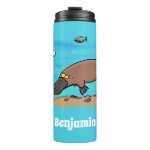 Bouteilles Isothermes Caricature de natation de Cute platypus