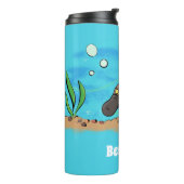 Bouteilles Isothermes Caricature de natation de Cute platypus (Tourné sur la gauche)