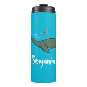 Bouteilles Isothermes Caricature de plesiosaure, monstre marin mignon et