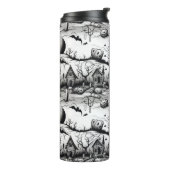 Bouteilles Isothermes Caricature Déplaisante d'Halloween noir et blanc (Tourné sur la gauche)