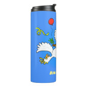 Bouteilles Isothermes Caricature d'oiseaux de cockatoo amusante (Tourné sur la gauche)