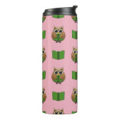 Bouteilles Isothermes Caricature du livre de lecture de la Chouette (Tourné sur la gauche)