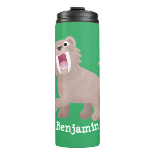 Bouteilles Isothermes Caricature du tigre mignon Saber Toothed Smilodon